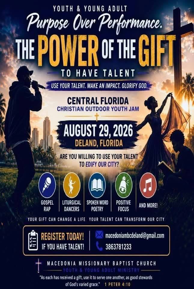 The Power of the Gift — Youth & Young Adult Christian Outdoor Jam Aug 29, 2026